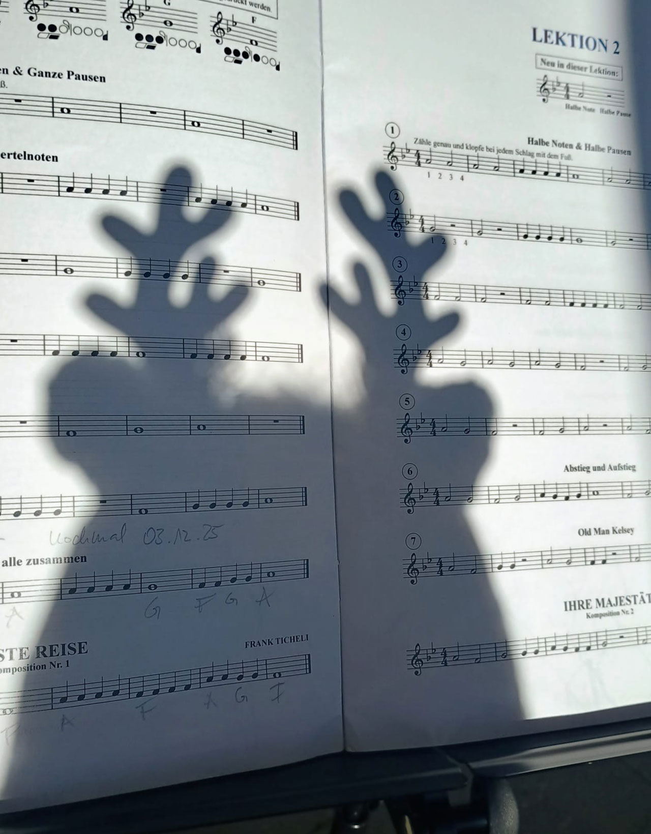 Frohe Weihnacht - Noten mit Elch